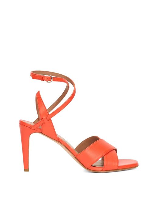 Red(v) Red Criss-Cross-Strap Sandals