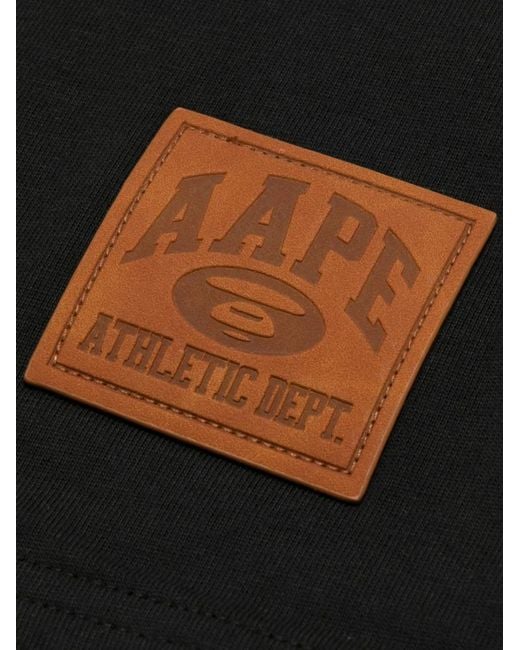 Aape By A Bathing Ape Black Logo-Patch Layered-Effect T-Shirt for men