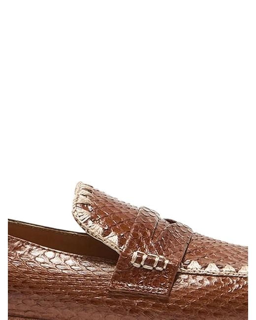 Maliparmi Brown Leather Loafers