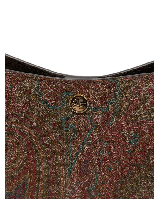 Borsa A Spalla Con Stampa Paisley di Etro in White