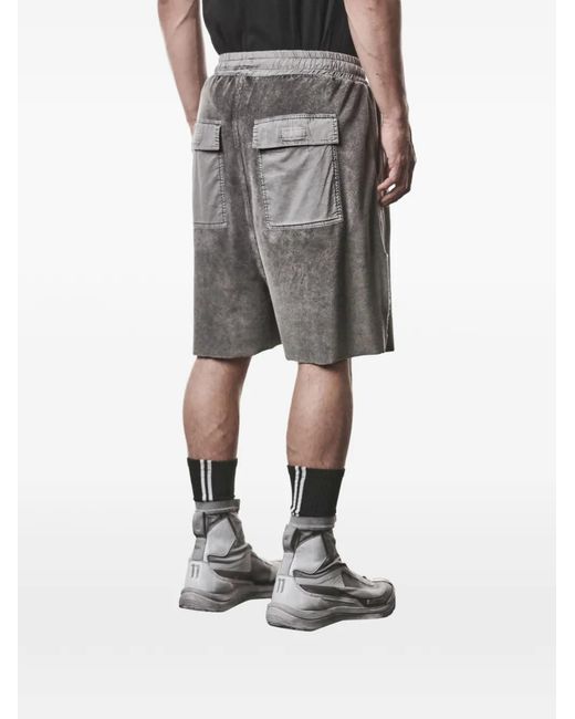 Thom Krom Gray Cargo Drawstring Shorts for men