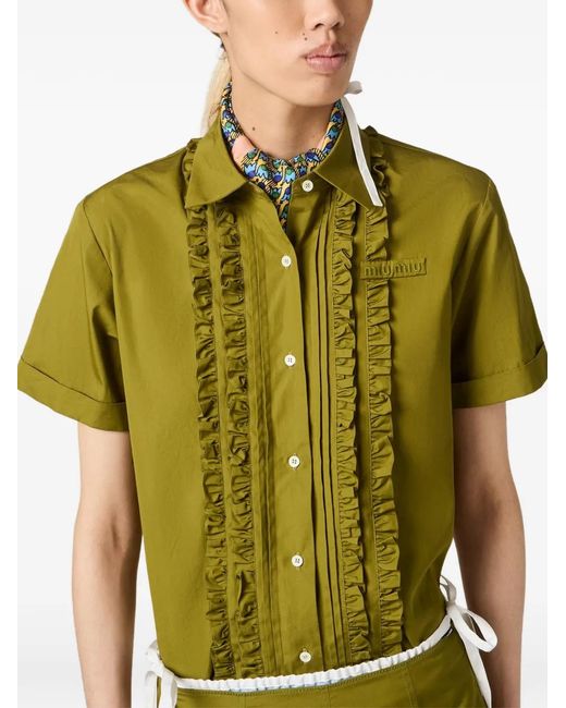 Miu Miu Green Poplin Shirt