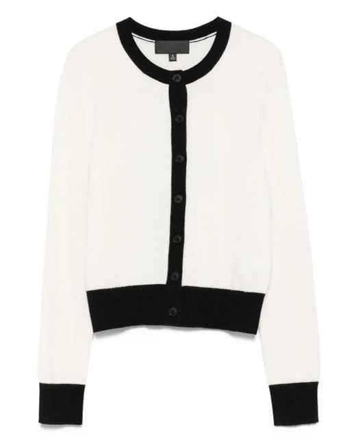Nili Lotan Black Colourblock Cashmere Cardigan