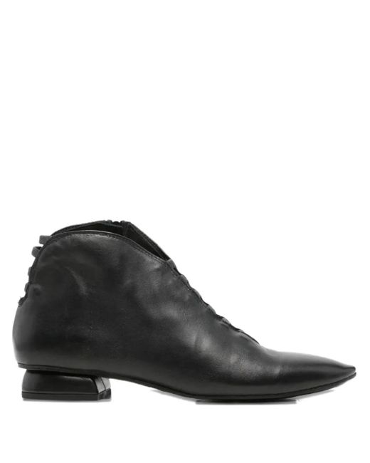 Kudeta Black Leather Ankle Boots