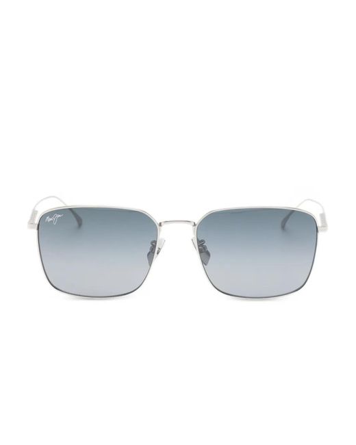 Maui Jim Blue Kahako Square-Frame Sunglasses