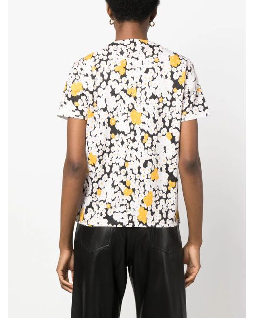 Lanvin White Overprinted Cotton T-Shirt
