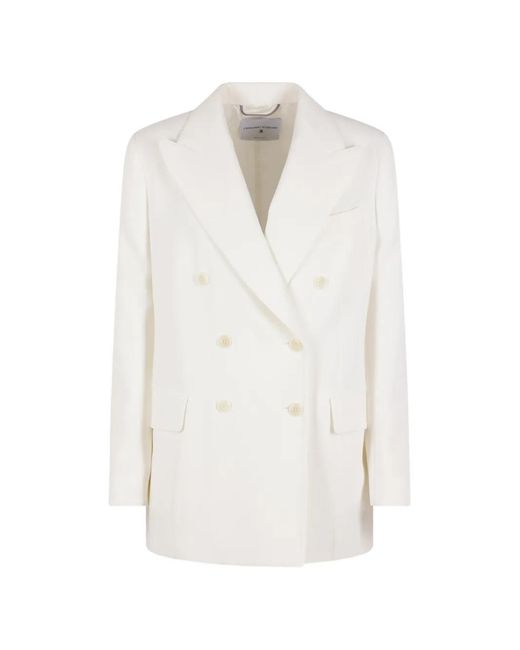 Ermanno Scervino White Double-Breasted Jacket
