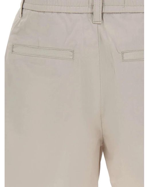 Boss White Drawstring Chino Shorts for men