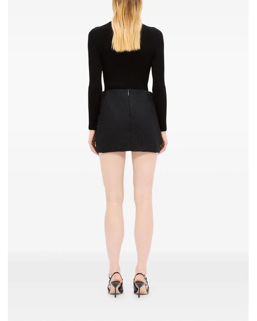 Minigonna A Strati di MSGM in Black