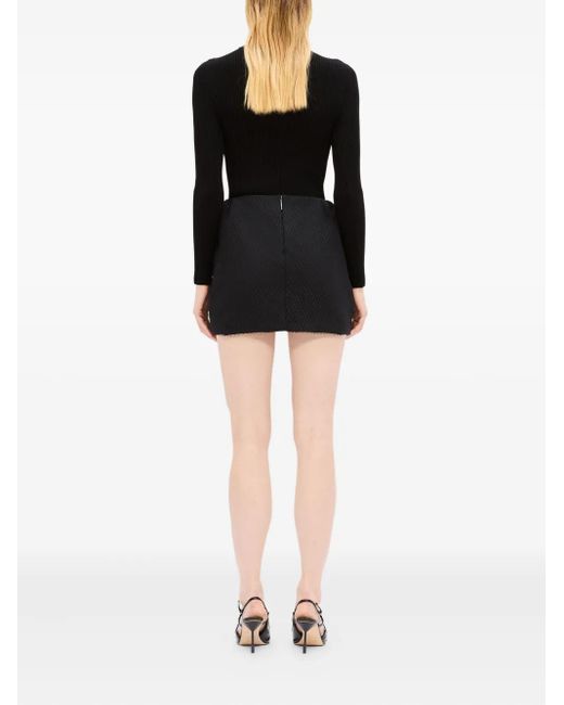 MSGM Black Minirock im Layering-Look