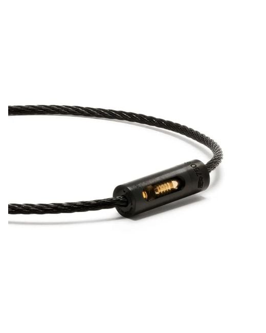 Le Gramme Black 18Kt And Titanium 5G Cable Bracelet
