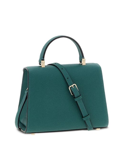 Valextra Green Iside Micro Leather Handbag