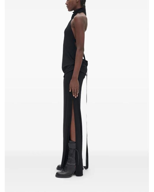 Ann Demeulemeester Black Rut Sleeveless Turtleneck Maxi Dress