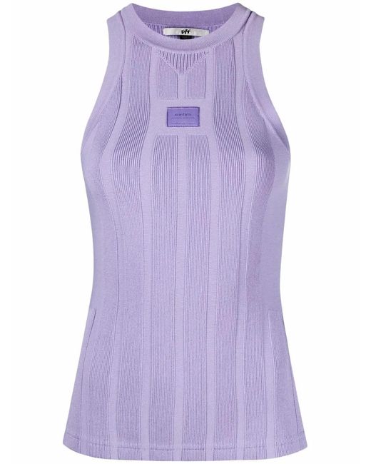 Eytys Purple Rancid Ribbed-Knit Tank Top