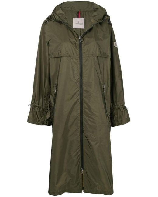 Moncler Green Satin-shell Raincoat