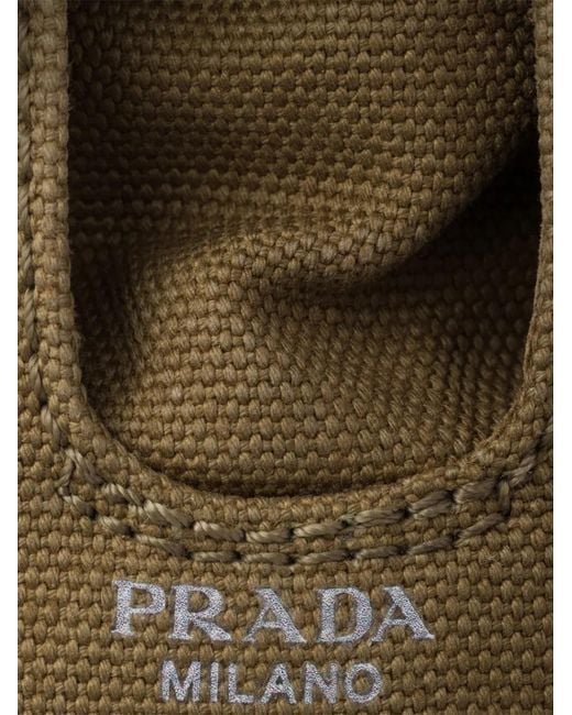 Prada Green Collapse Canvas Sneakers for men