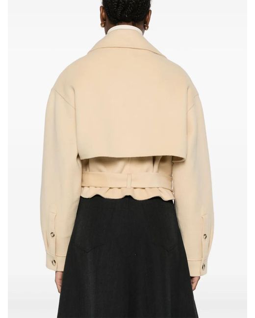 Nanushka Natural Fringe-Detail Jacket