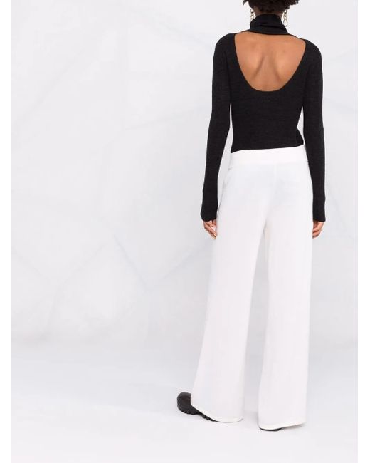Lisa Yang White Drawstring Cashmere Trousers