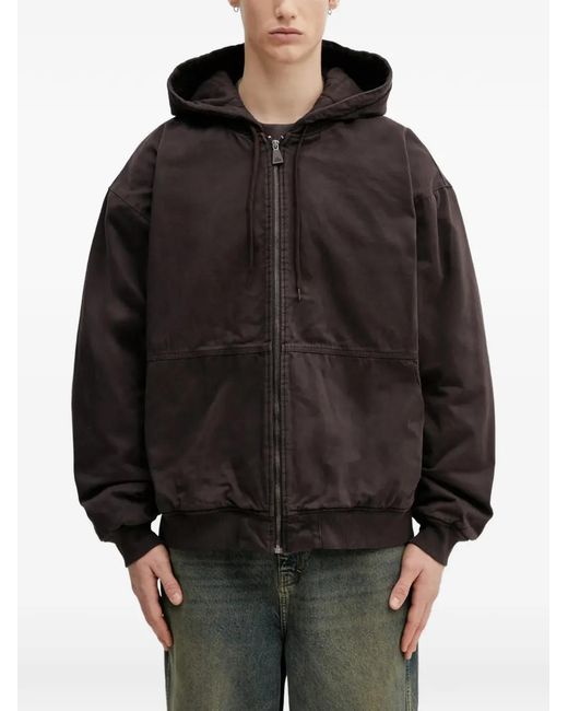 Adidas Black Hooded Zip Jacket for men
