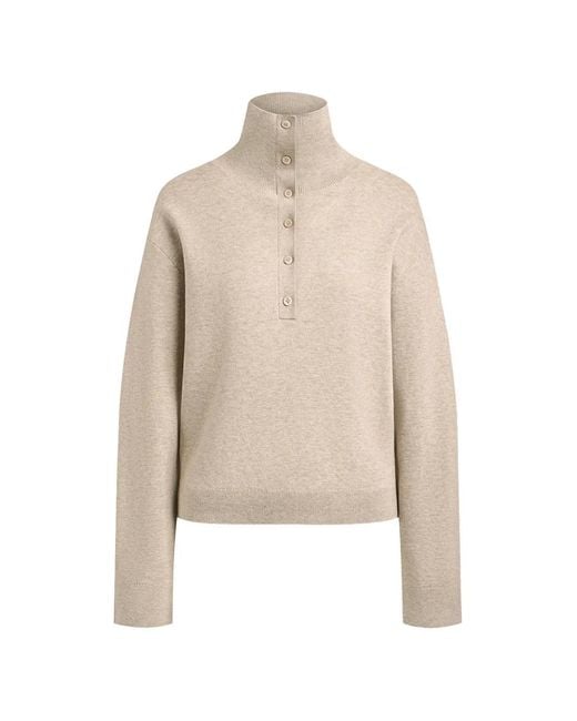 12 STOREEZ Natural Tetris Button-Up Cardigan