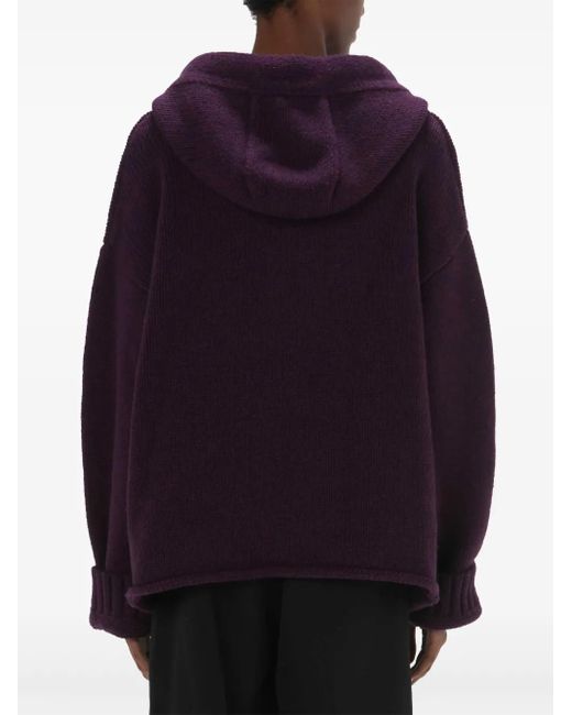 J.W. Anderson Purple Anchor-Logo Zip Hoodie