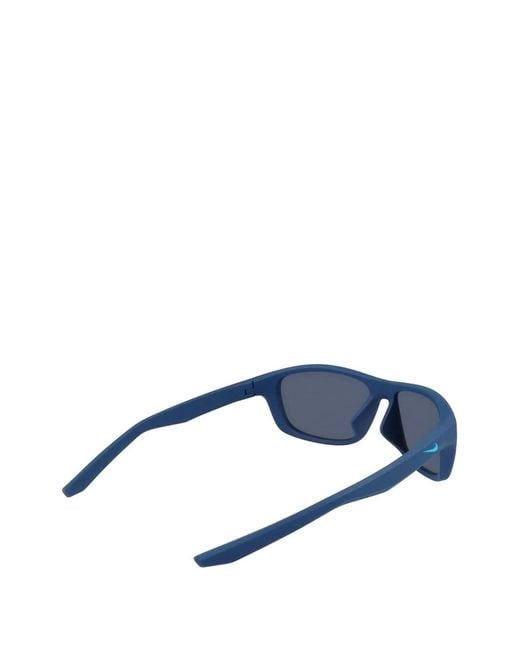 Nike Blue Rectangle-Frame Sunglasses