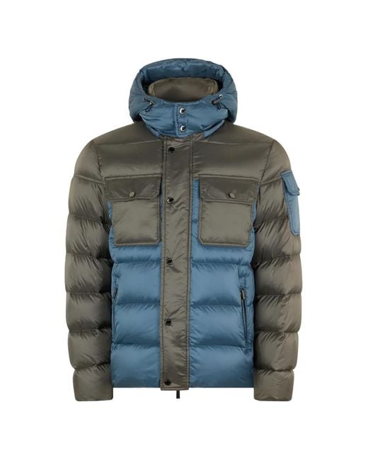 Moorer Blue Devon Hooded Padded Jacket for men