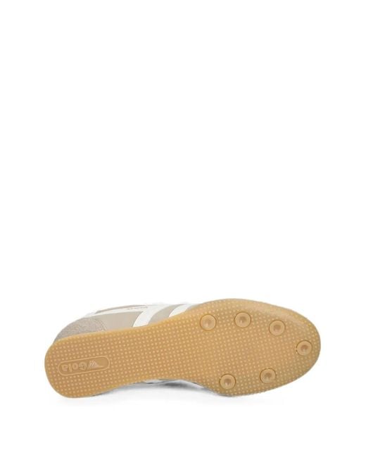 Gola White Sprinter Suede-Panelled Sneakers
