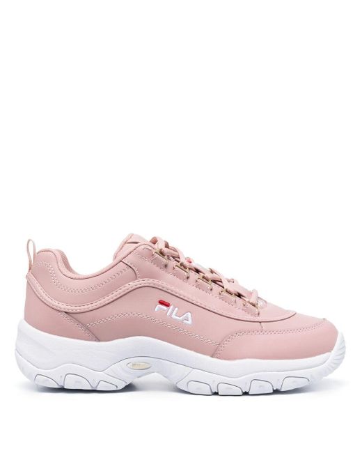 Fila Leer Strada Low-top Sneakers in het Roze - Lyst