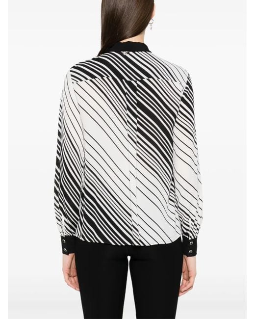 Liu Jo Gestreept Blouse in het Black