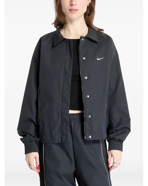 Nike Black Veste Bomber À Fermeture Zippée