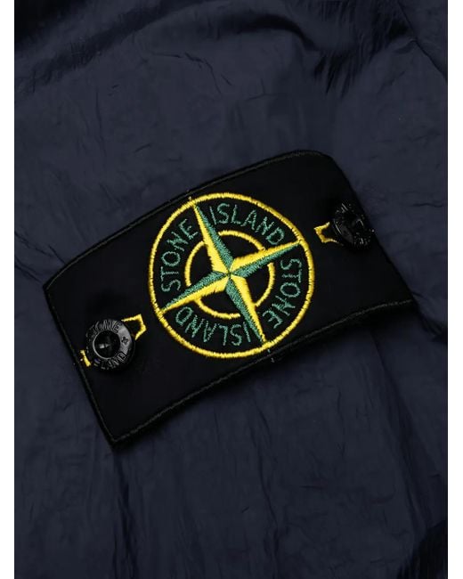 Zip-fastening patch-pocket overshirt Stone Island de hombre de color Blue