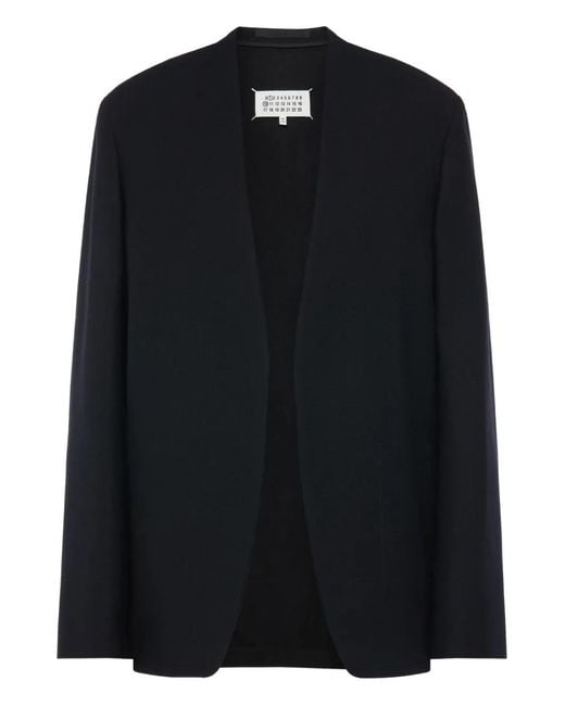 Maison Margiela Black Four-Stitch Open-Front Blazer for men
