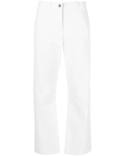 Nili Lotan White Tomboy Straight-Leg Jeans