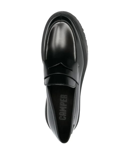 Camper E Lederloafer in Black für Herren