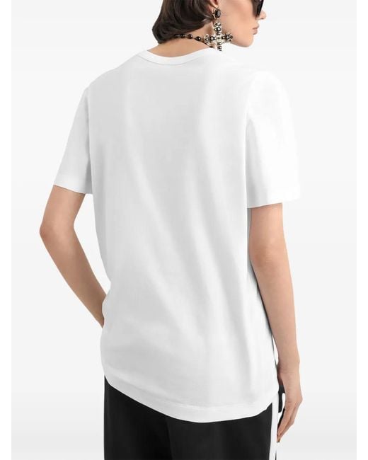 Dolce & Gabbana White Crew-Neck T-Shirt