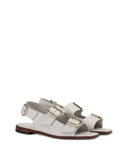 Doucal's White Leather Sandals