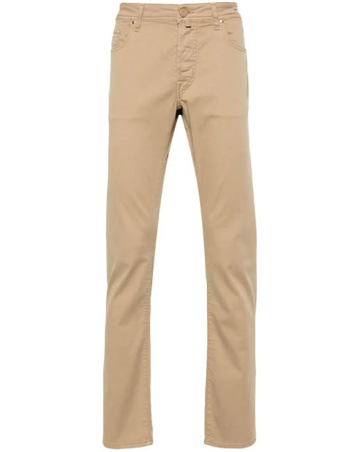 Jacob Cohen Natural Bard Slim-Cut Trousers for men