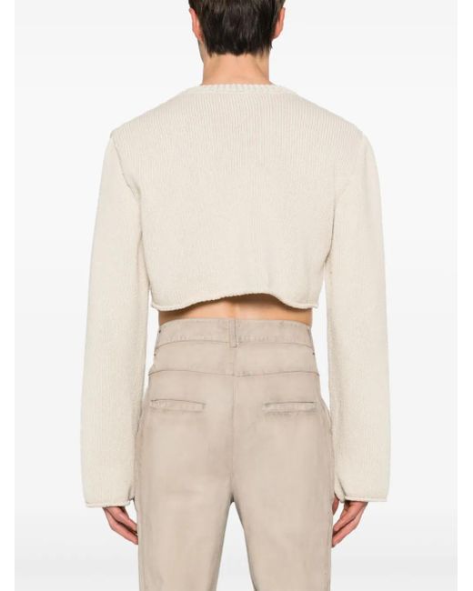 Pull Crop À Boutonnière Courreges pour homme en coloris Natural