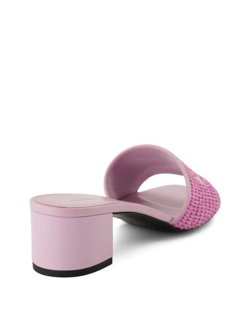 Givenchy Pink 45Mm 4G Raffia Sandals