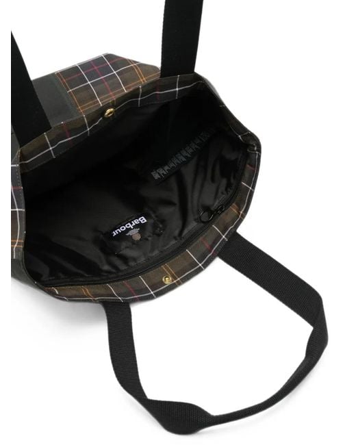 Barbour Black Patchwork Tartan Tote Bag