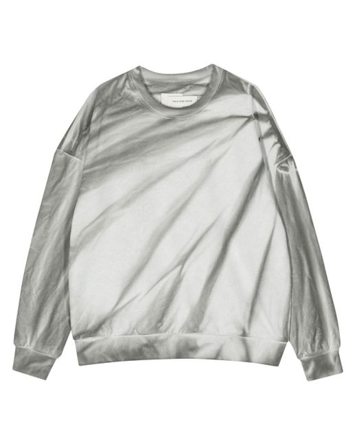 Feng Chen Wang Gray Tie-dye Cotton Sweatshirt for men