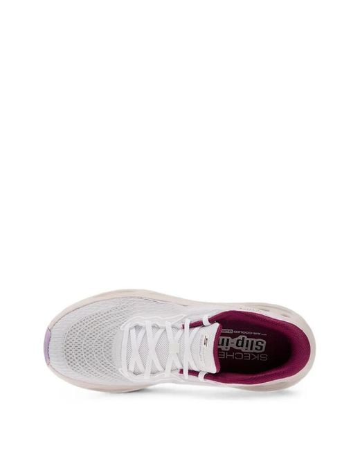 Skechers White Mesh-Texture Slip-Ins Sneakers