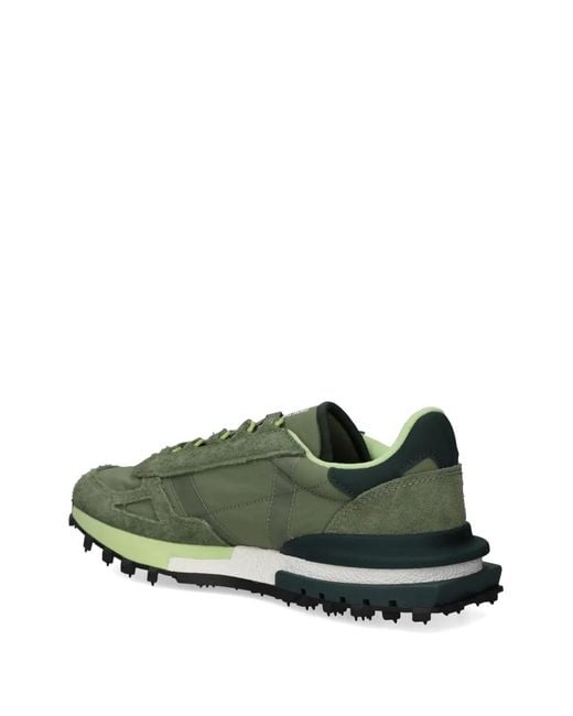 Lacoste Green Textured Low-Top Sneakers for men