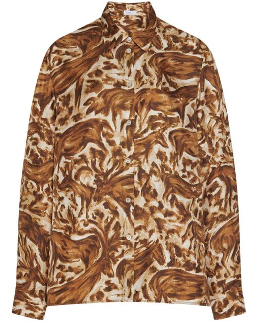 Rosetta Getty Ruimvallende Blouse in het Brown