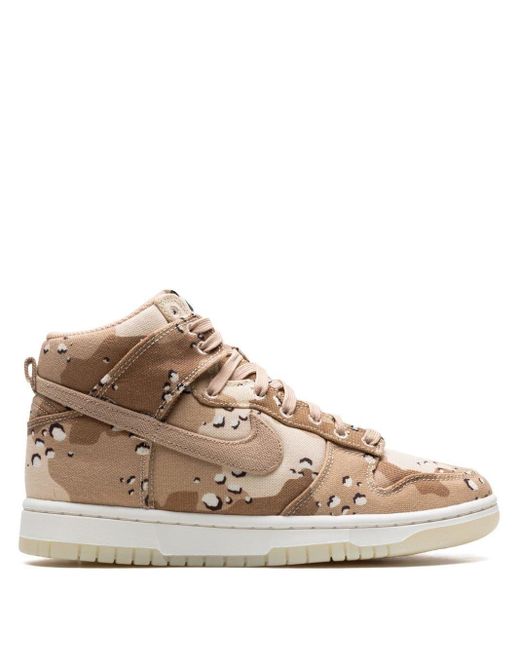Sneakers Dunk High con stampa camouflage di Nike in Brown