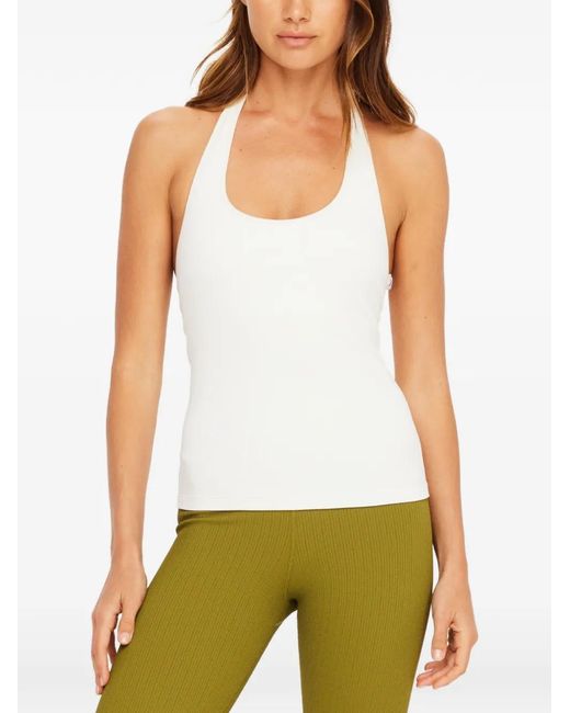 The Upside White Seamless Halle Halter Top