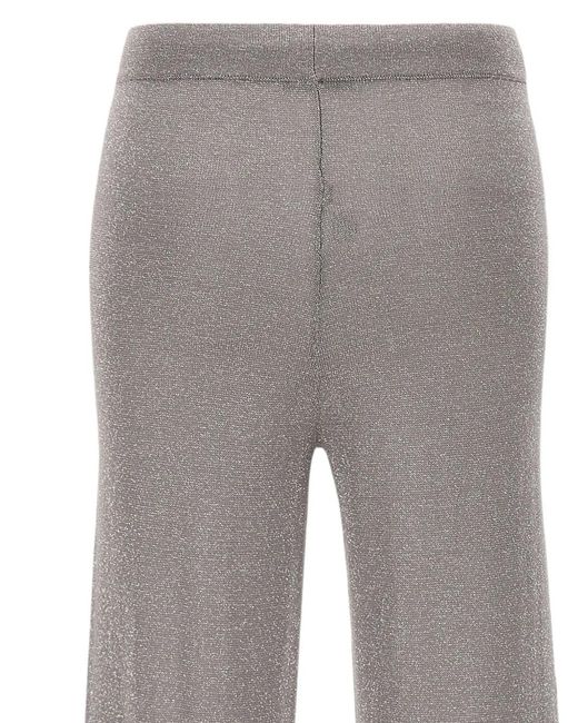 Kangra Gray Drawstring-Waist Knitted Track Pants