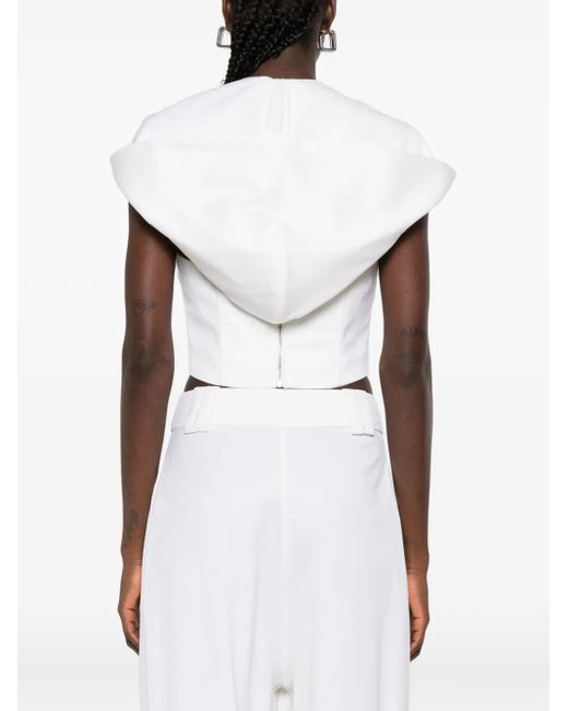 Vestiaire d'un Oiseau Libre Korsettop Met Capuchon in het White