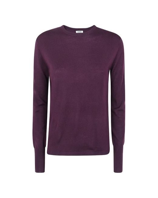 Aspesi Purple Long-Sleeve Sweater